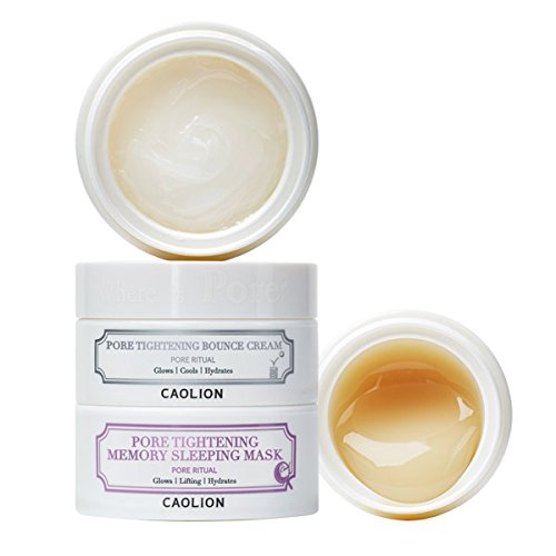 Caolion Pore Tightening Day & Night Glowing Duo - Controls Sebum, Hydrates The Skin, Skin Elasticity - 1.76 oz.