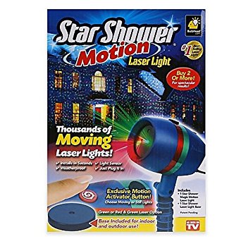 Star Shower Motion Laser Light | Weather Resistant | Adjustable Lawn Mounting Stake