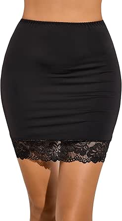 Avidlove Half Slips for Under Dresses Non Cling Lace Trim Slip Skirt