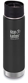 Klean Kanteen Wide Mouth Insulated Stainless Steel Bottle with Leakproof Cafe Cap 2.0