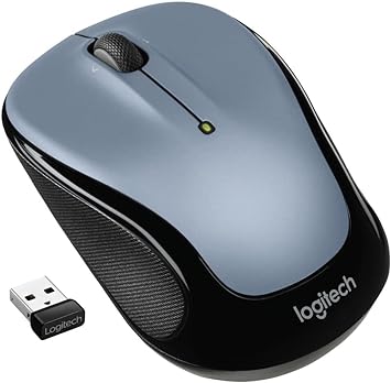 Logitech M325s Wireless Mouse, 2.4 GHz with USB Receiver, 1000 DPI Optical Tracking, 18-Month Life Battery, PC/Mac/Laptop/Chromebook - Light Silver