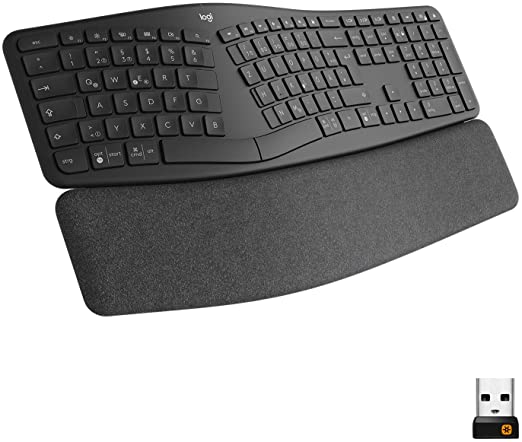 Logitech ERGO K860 Ergonomic Split Keyboard, QWERTZ German Layout - Grey