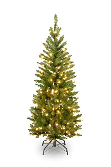 National Tree 4.5 Foot Kingswood Fir Pencil Tree with 150 Clear Lights (KW7-300-45)