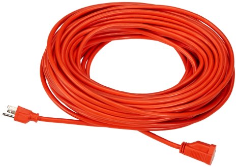 AmazonBasics 16/3 Vinyl Outdoor Extension Cord - 100 Feet (Orange)