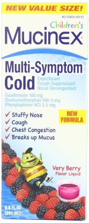 Mucinex Childrens Multi-Symptom Cold Liquid Very Berry 68 Ounce