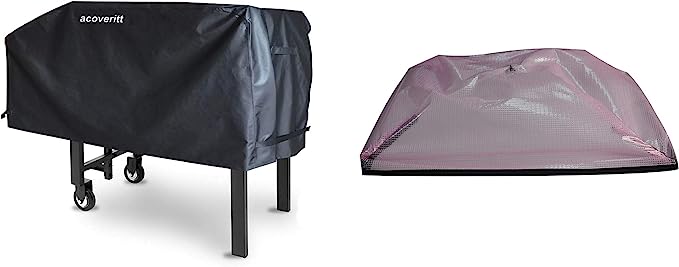 Heavy Duty Waterproof Grill Cover for Blackstone 28" Griddle Cooking Station, Outdoor Flat Top Gas Grill Griddle Cover, Include Support Pole to