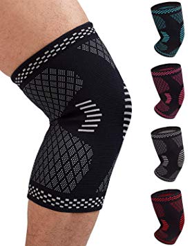 Venture Pal Knee Compression Non-Slip Sleeve - Best Knee Brace Support for Running,Hiking,Basketball,Gym - Perfect Treatment for Joint Pain Relief,Meniscus Tear,Arthritis and Injury Recovery