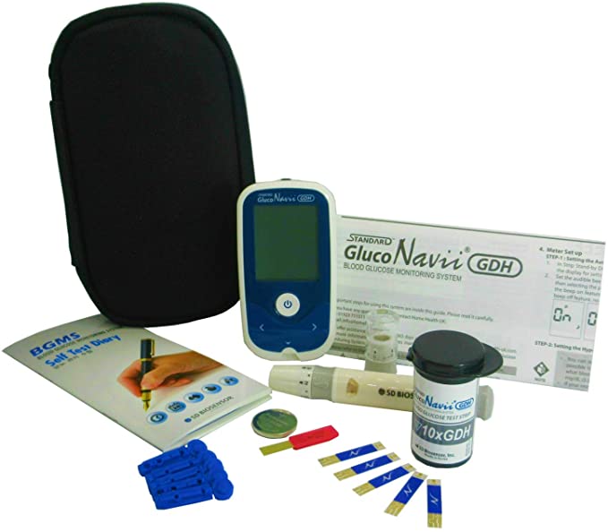 GlucoNavii Blood Sugar Meter (mg/dL) Glucose Monitor Starter Kit - VAT Free (YES - I Have Diabetes)