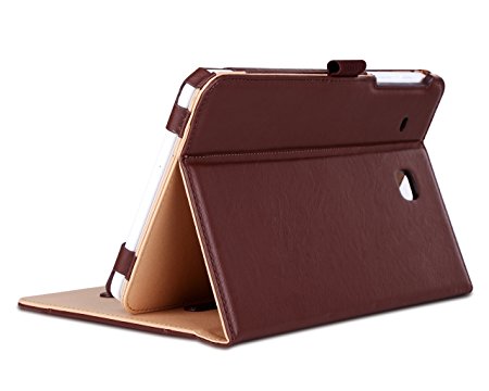 ProCase Samsung Galaxy Tab E 8.0 Case - Leather Stand Folio Case Cover for Galaxy Tab E 8.0 4G LTE Tablet (Sprint,US Cellular, Verizon,T-mobile, ATT) SM-T377 (Brown)