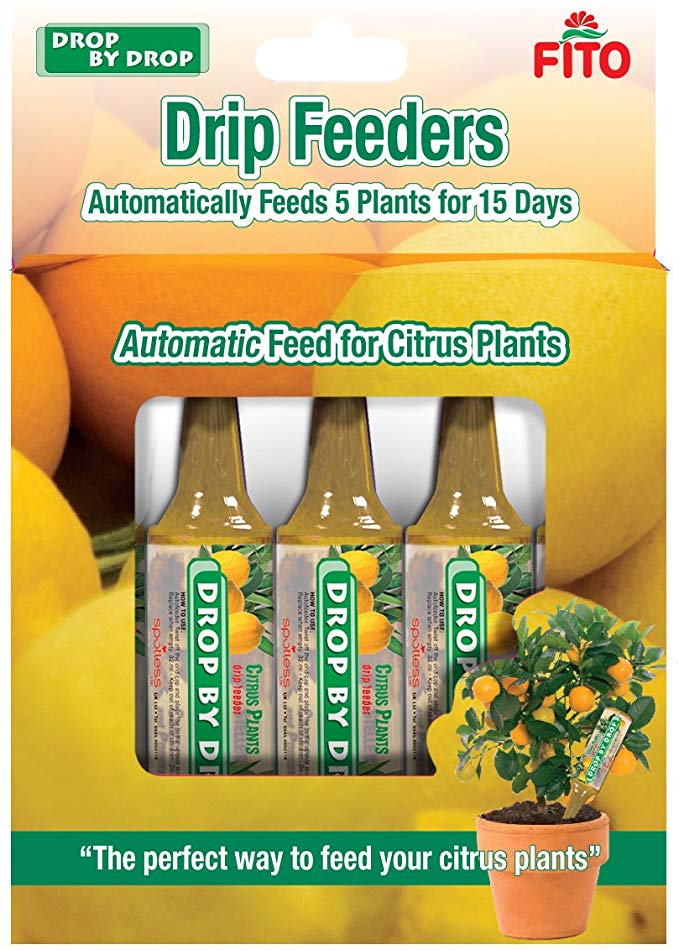 FITO Citrus Plant Drip Feeder, 1 Liter, Yellow, 13.5x2.8x18.5 cm
