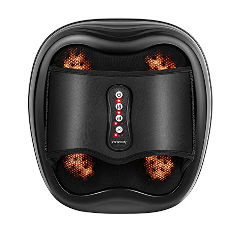 Foot Massager Shiatsu Foot Machine, ETEREAUTY Electric Foot Massager with Heat for Deep Kneading Massage, Air Compression and Adjustable Intensity for Feet Care and Stress Relief at Home and in Office