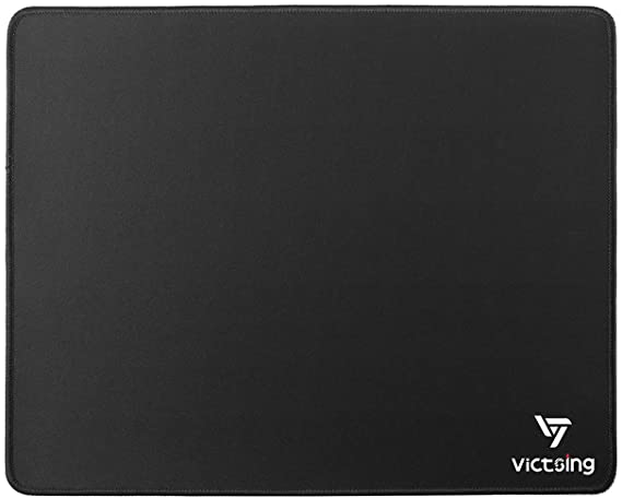 Mouse Pad, VicTsing 37x30 cm Large Gaming Mouse Pad with Double Stitched Edges, Superfine Textured Mouse Mat, Nonslip Natural Rubber Base Mousepad for Gaming Computer & Laptop & PC, Black