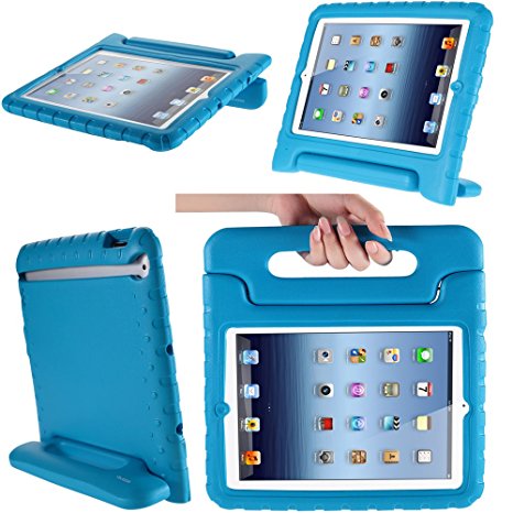 iPad Mini 3 Case, i-Blason Apple iPad Mini / iPad Mini 3 / iPad Mini with Retina Display Case, ArmorBox Kido Series Light Weight Super Protection Convertible Stand Cover for Kids Friendly (Blue)