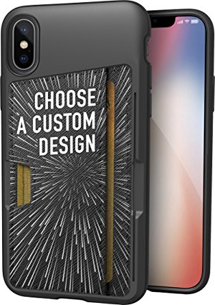 Silk iPhone X Wallet Case - Q CARD CASE [Slim Protective Kickstand CM4 iPhone 10 Grip Cover] - "Wallet Slayer Vol.2" - Custom Design