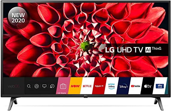 LG 43UN71006LB 43 Inch UHD 4K HDR Smart LED TV with Freeview HD/Freesat HD - Ceramic Black colour (2020 Model) with Alexa built-in [Energy Class A]