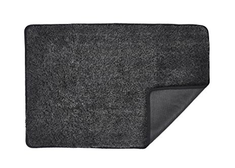 Trek N' Clean Super Absorbent Floor Mat (23.5in X 36in) Gray/Black