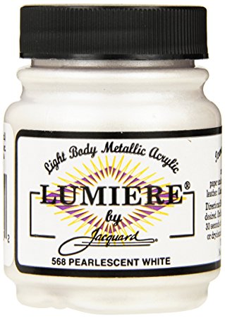 Jacquard Lumiere Metallic Acrylic Paint 2.25 Ounces-Pearlescent White