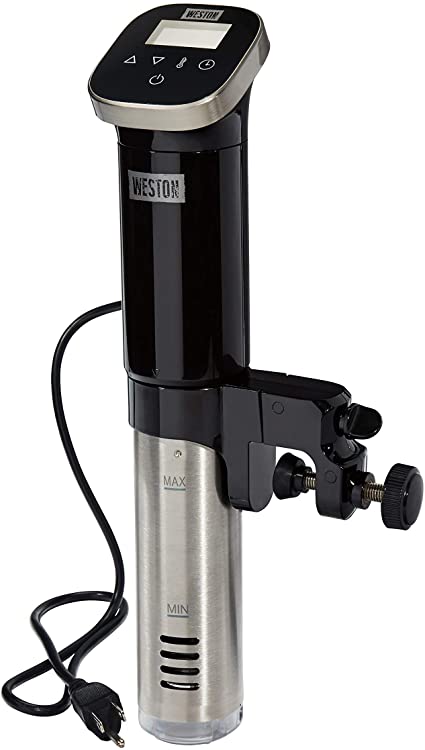 Weston Sous Vide Immersion Circulator with Digital Controls and Display, 800W, Black (36200)