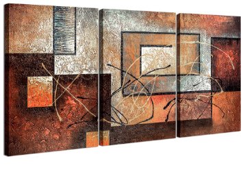 Home Art - Abstract Art Modern Art Giclee Canvas Prints Framed Canvas Wall Art for Home Decor Perfect 3 Panels Wall Decorations Abstract Paintings for Living Room Bedroom Dining Room Bathroom Office