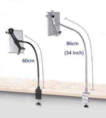 360 Rotating Bed Tablet Mount Holder Stand Fr Ipad and All Tablet- The Longest Neck 60cm24 Inch Long Goose Neck