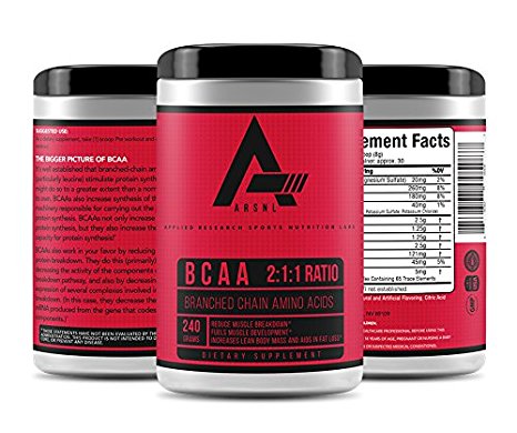 ARSNL BCAA Powder - Cherry Citrus Flavor - Amino Acids for Maximum Strength Muscle Enhancing & Body Firmer Workout Formula