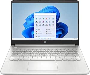 HP 14" HD Laptop - AMD Ryzen 5 5500U, 8GB RAM, 256GB SSD, Windows 11 - Natural Silver (14-fq1005nr)