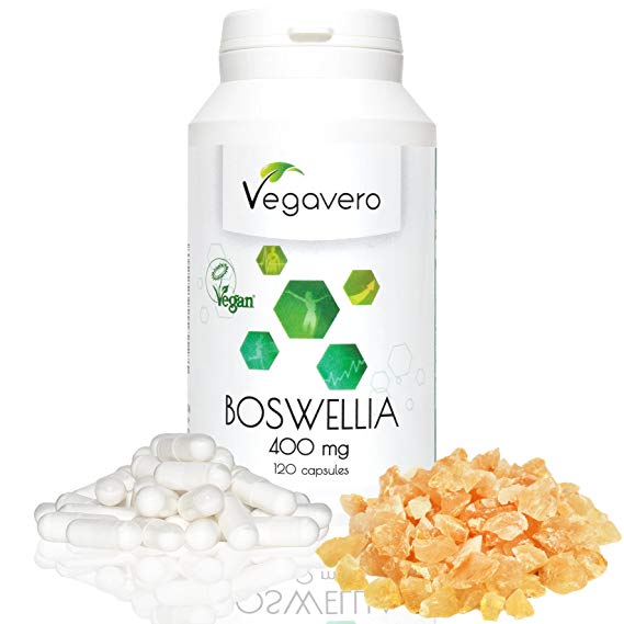 Boswellia Frankincense Extract| 65% Boswellic Acids | Ease Joint Pain and Promote Mobility | free of additives | lab tested | 400 mg, 120 Capsules | Vegan & Vegetarian by Vegavero