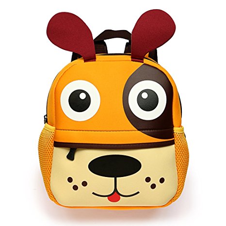 Hipiwe Little Kid Toddler Backpack Baby Boys Girls Kindergarten Pre School Bags Cute Neoprene Cartoon Backpacks for Children 1-5 Years Old