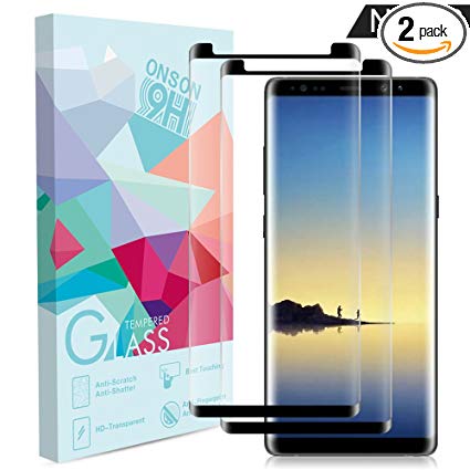 Samsung Galaxy Note 8 Screen Protector, [2-Pack][HD Clear][9H Hardness][Anti-Bubble] Tempered Glass Screen Protector Compatible Samsung Galaxy Note 8