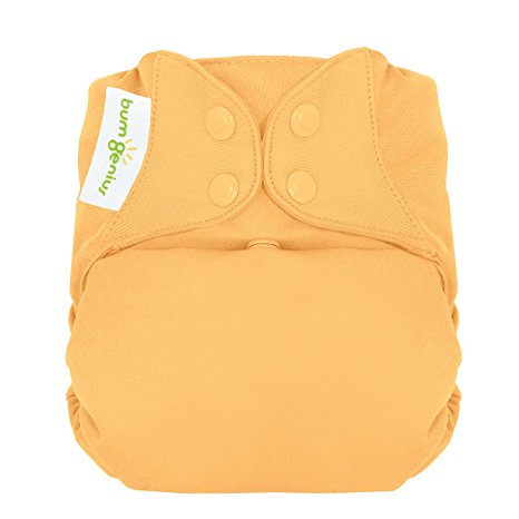 bumGenius Freetime All-In-One One-Size Snap Closure Cloth Diaper (Clementine)