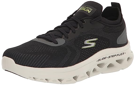 Skechers GO Run Glide-Step Flex - Radar Slip ON Shoes for Men | with Lightweight Ultra GO® Cushioning Midsole and Air Cooled GOGA Mat Insole with Knit Mesh Upper Running Shoes