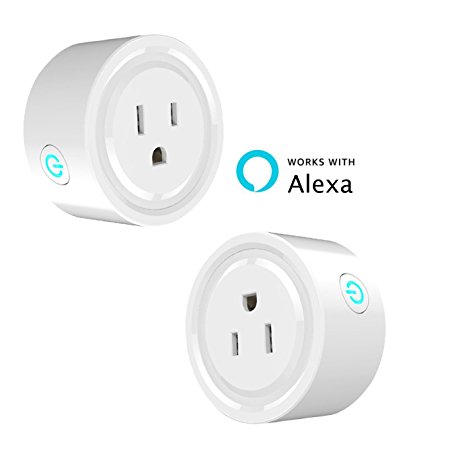 Yilen Wifi Smart Plug Mini, Works with Alexa, Wireless Outlet Plug-In Timer Switches Socket, Control from Anywhere for Household Appliances (Wifi Plug Mini)(plug mini-2 Pack)