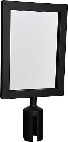 Winco Stanchion Top Sign Frame, Medium, Black