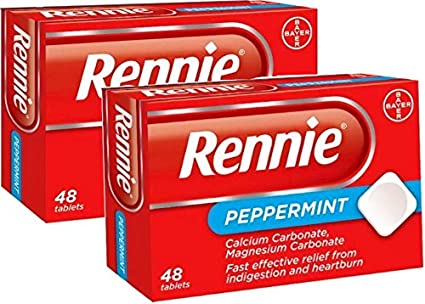 Rennie Peppermint 48 Tablets X 2