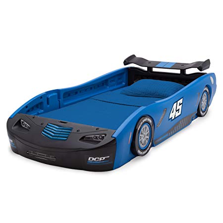 Delta Children Sport Race Car Twin Bed, Blue