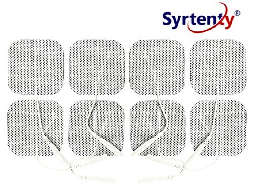 Syrtenty 1.5" Square TENS Unit Electrodes 1.5x1.5 8 Pack TENS Unit Electrode Pads for TENS Massage EMS - 100% Satisfaction Guarantee …