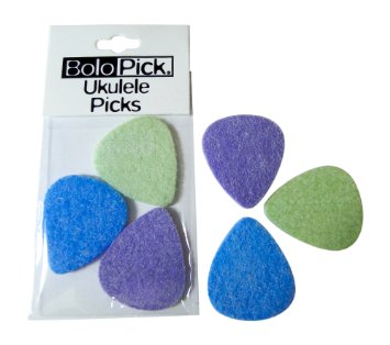 BoloPick Felt Pick for Ukulele 6 Pack Multi Color