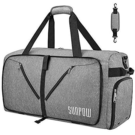 115L Travel Duffel Bag, Extra Large Weekender Bag With Shoes Compartment Tear Resistant Packable Duffle Bag For Men Women By SUNPOW