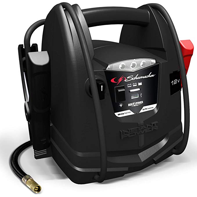 Schumacher SJ1290 1000A 12V Jump Starter with Air Compressor