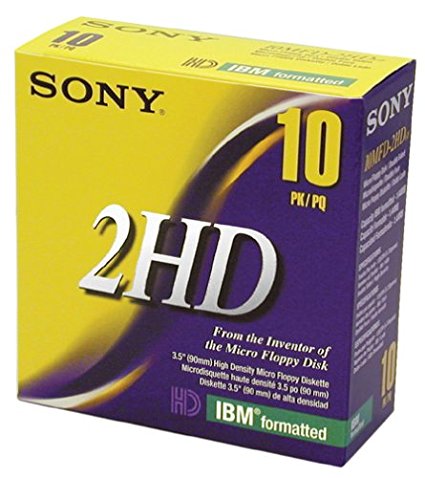 Sony 10MFD2HDLF 2HD 3.5-Inch IBM Formatted Floppy Disks (10-Pack) (Discontinued by Manufacturer)