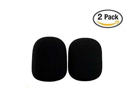 Tetra-Teknica Essentials Series Extra Large Foam Windscreen for Blue Yeti, MXL, Audio Technica, and Other Large Microphones , Color Black, 2 Pack