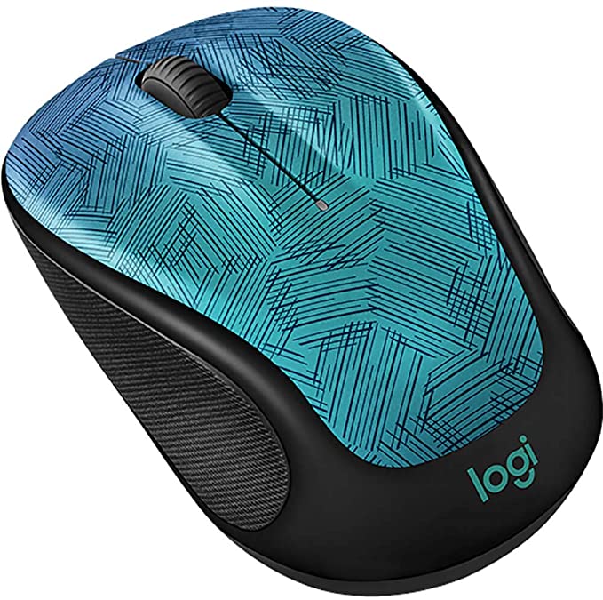 Logitech Color Collection - Mouse - Optical - 5 Buttons - Wireless - 2.4 GHz - USB Wireless Receiver - Urban Lagoon