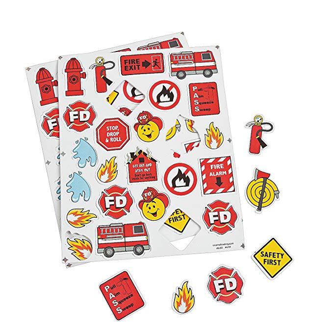 Fun Express Fire Safety Foam Shapes - Craft Supplies - Foam Shapes - Regular - 300 Pieces