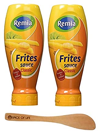 Frite Sauce Classic, Fritessaus (Remia), French Fry Sauce, 16.9 oz (Pack of 2) - with Spice of Life Spreader