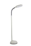 Brightech8482 Litespan LED Reading Floor Lamp - Dimmable - Full Spectrum Light - Fully Adjustable Neck - 12 Watts - Alpine White