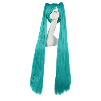 MapofBeauty 120cm Cosplay Wig Two Ponytails Party Wig