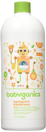 Babyganics Foaming Dish and Bottle Soap Refill, Citrus, 32oz Bottle