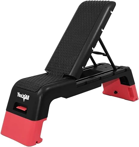 Yes4All Multifunctional Aerobic Deck - Versatile Fitness Station, Weight Bench, Aerobic Stepper, Plyometrics Box for Cardio Workouts and Strength Training