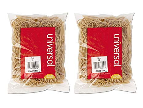 Universal 00419 19-Size Rubber Bands (335 per Pack) 2 Pack