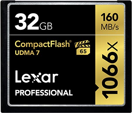 Lexar Professional 1066x 32GB CompactFlash Card, Up to 160MB/s Read, CF Card for Professional Photographer, Videographer, Enthusiast (LCF32GCRBEU1066)